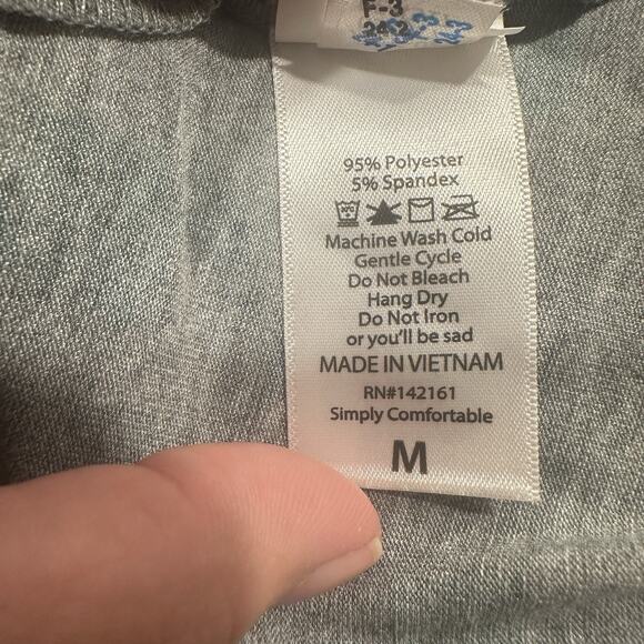 LuLaRoe Disney Carly Dress M Gray Green Mickey Mouse Print Hi-Low Hem - Picture 5 of 14